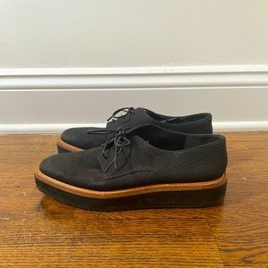 Vince Womens Tanner Leather Lace Up Oxfords 8.5